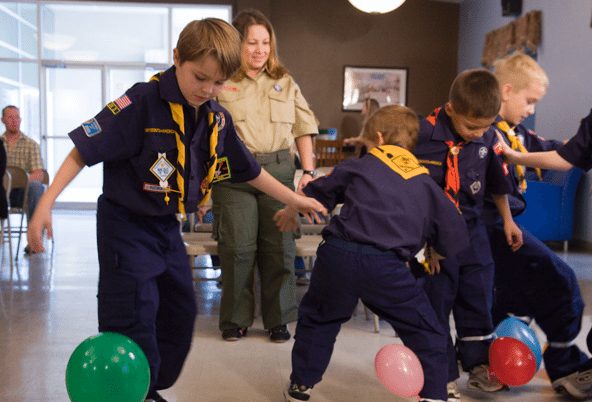 Cub Scouts Playing